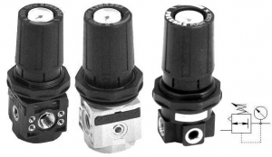 Регуляторы давления 17022, 17122, 17129 со встроенным манометром Типоразмер 1. Присоединения G1/8" и G1/4" ― Промышленная гидравлика и пневматикa - ООО "Омcнаб"